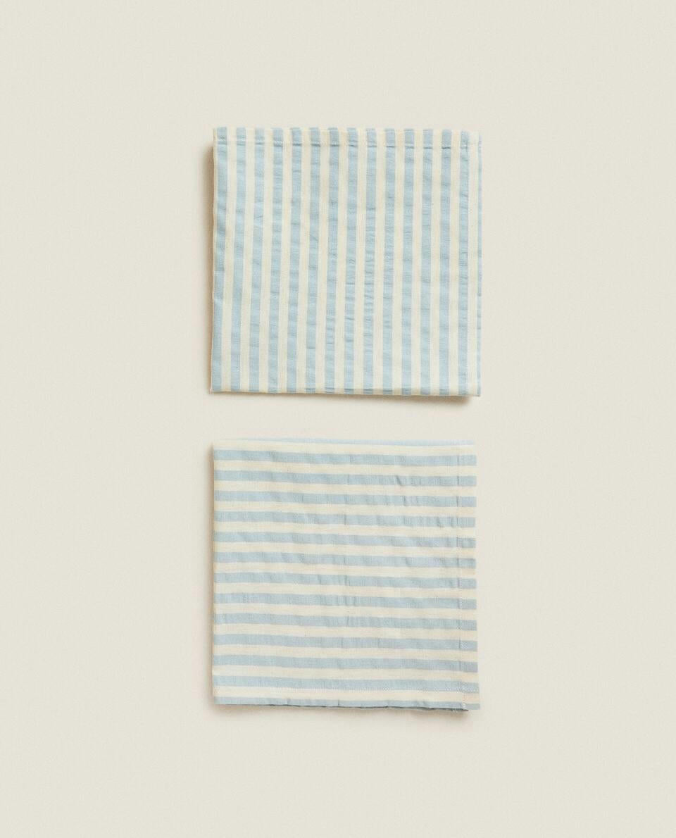 SERVILLETAS DE RAYAS (PAQUETE DE 2) 