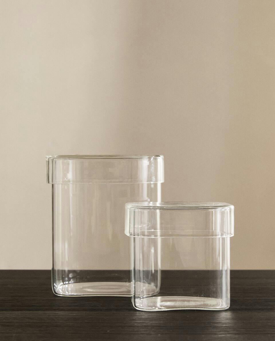 BARATTOLO IN VETRO BOROSILICATO CON COPERCHIO 