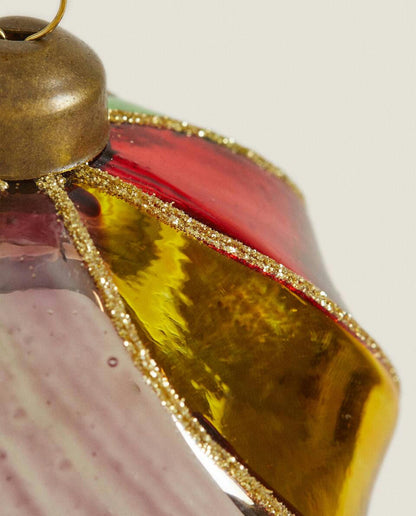 DECORAZIONE A SPIRALE MULTICOLORE PER PALLINE DI NATALE 