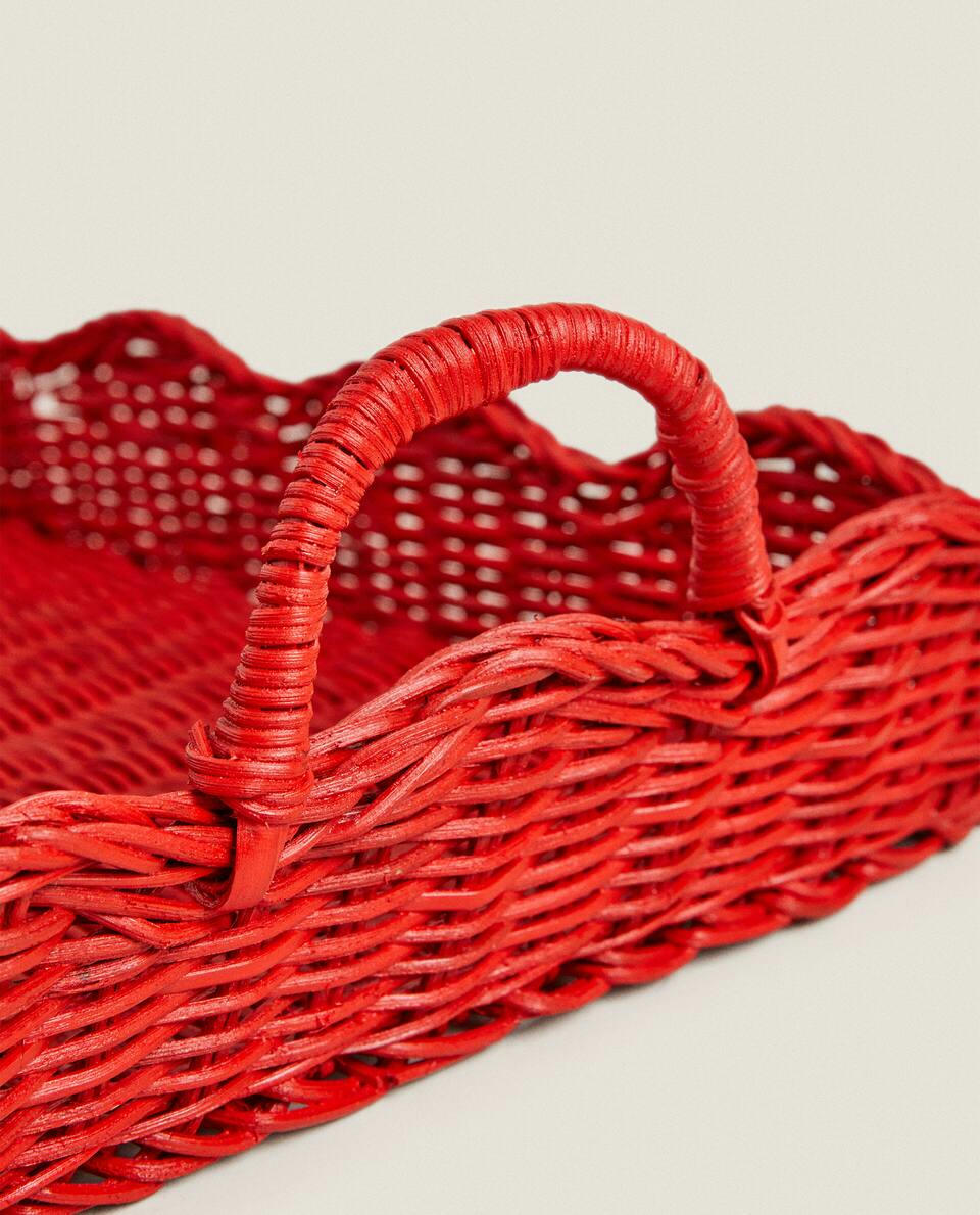 BANDEJA DE RATÁN NAVIDEÑA 