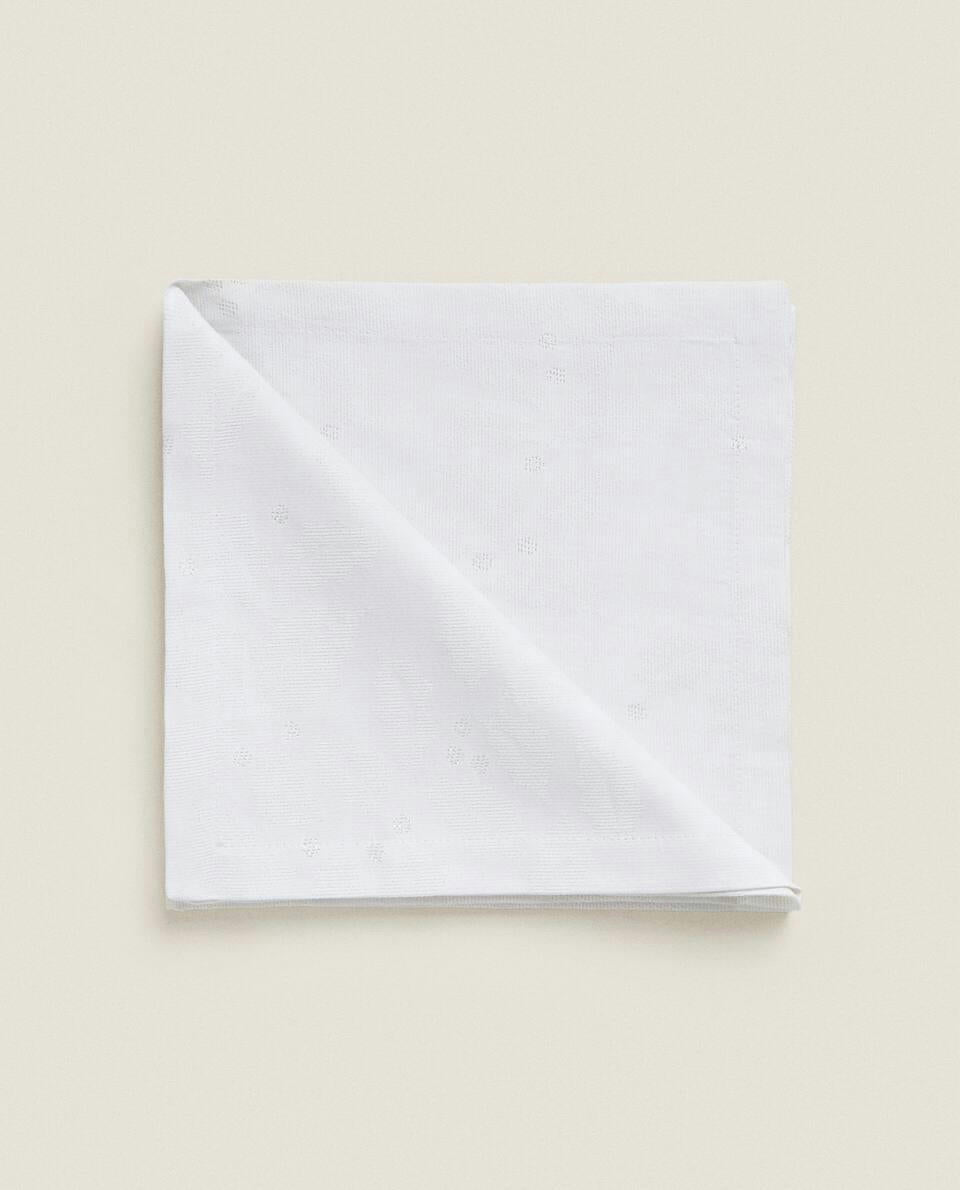 CONFEZIONE DI TOVAGLIOLI NATALIZI CON LUCENTEZZA FLOREALE JACQUARD (CONFEZIONE DA 2) 