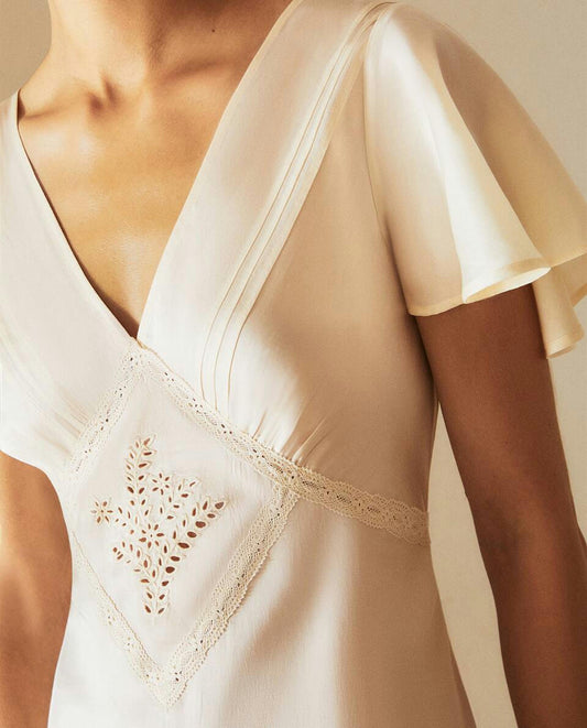 CAMICIA DA NOTTE IN RASO 