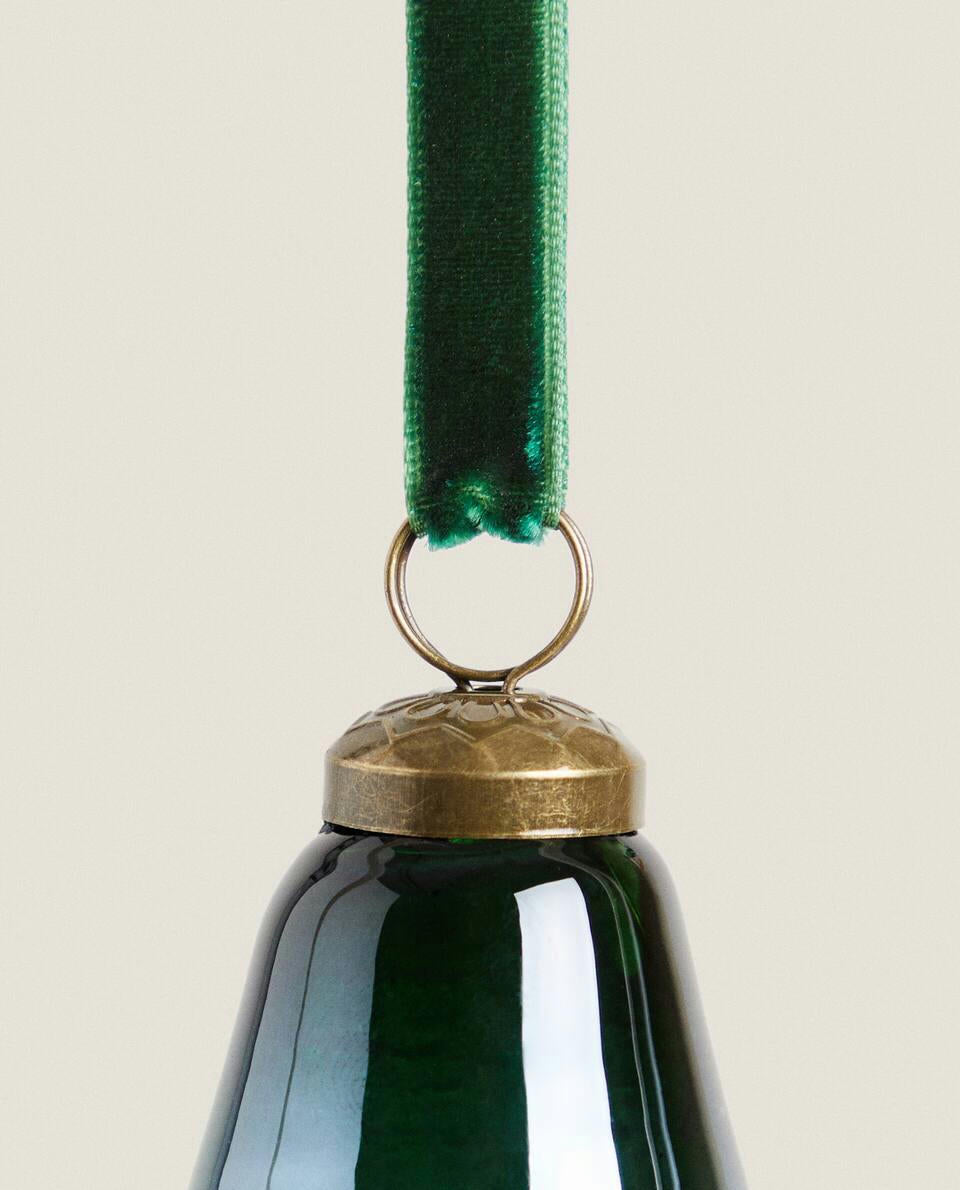 DECORACIÓN NAVIDEÑA DE PERA DE CRISTAL 