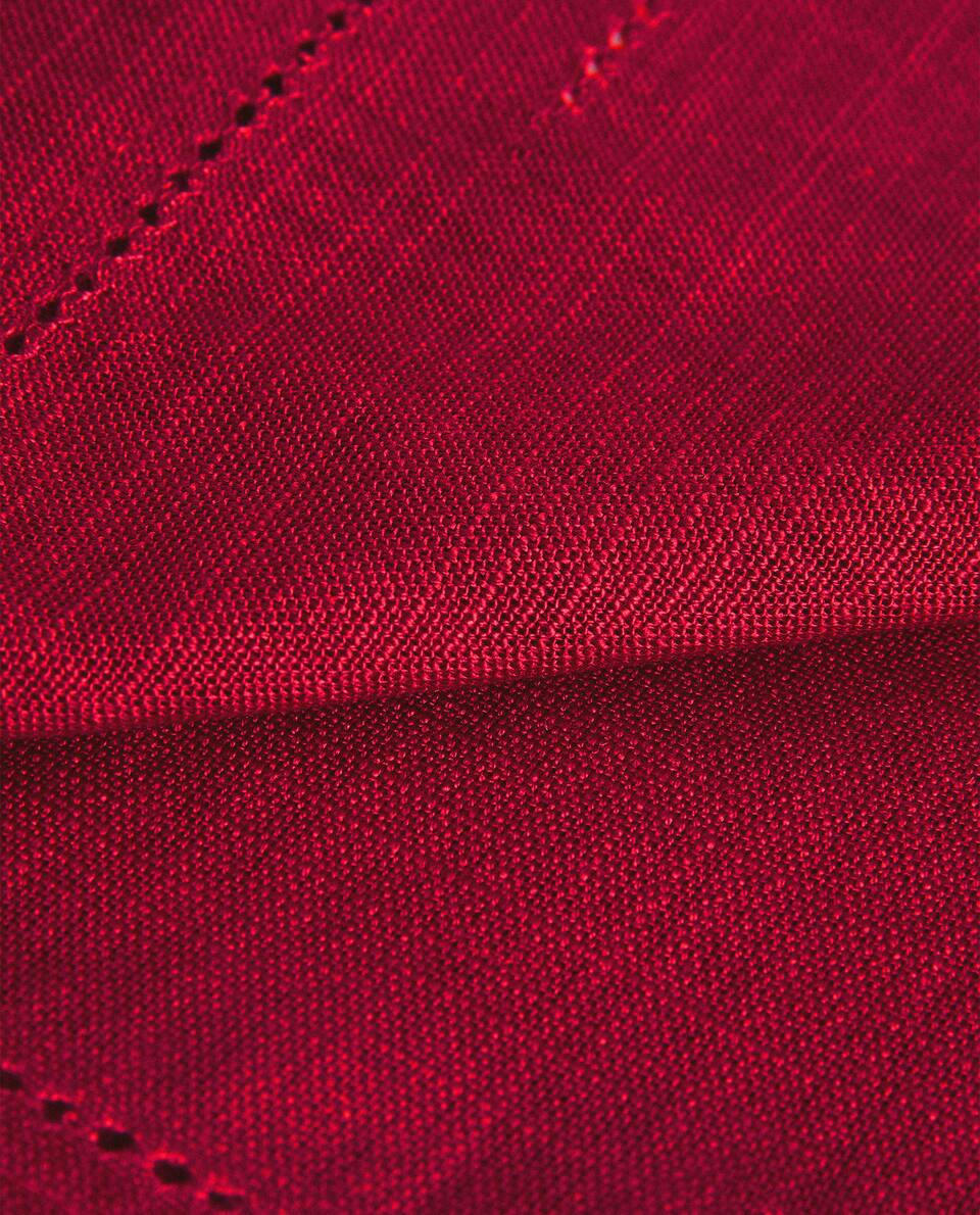 CONFEZIONE DI TOVAGLIOLI NATALIZI CON ORLO A GIORNO (CONFEZIONE DA 2) 