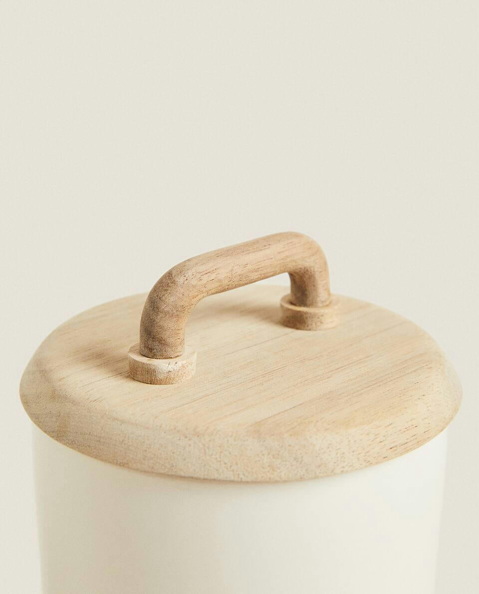 TARRO DE CERÁMICA Y MADERA 