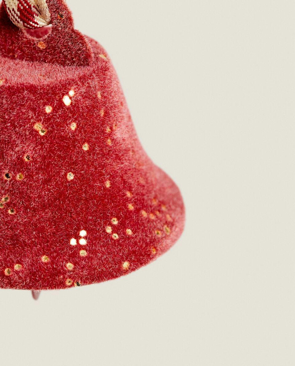 CONFEZIONE DI DECORAZIONI A FORMA DI CAMPANA DI NATALE (CONFEZIONE DA 6) 