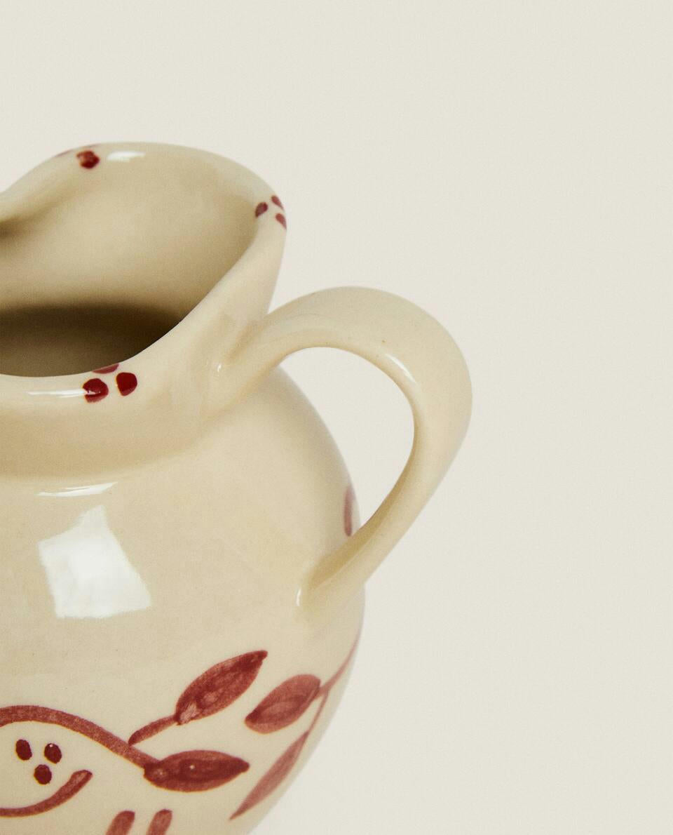 JARRA NAVIDEÑA DE CERÁMICA PINTADA 