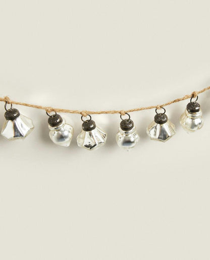 GHIRLANDA NATALIZIA DECORATIVA IN VETRO DIAMANTE 