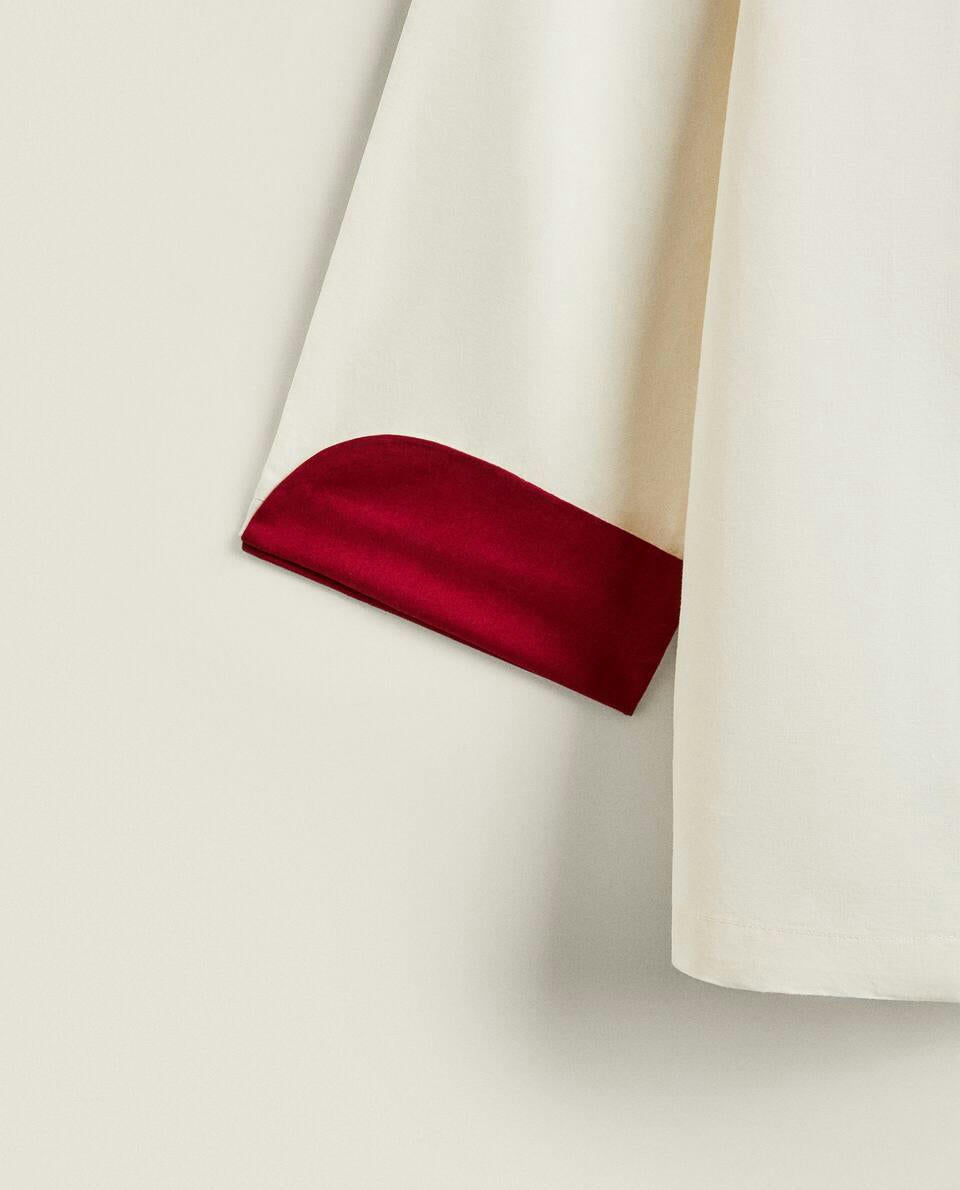 CHAQUETA DE COCINERO DE ALGODÓN Y LINO NAVIDEÑA PARA ADULTO 