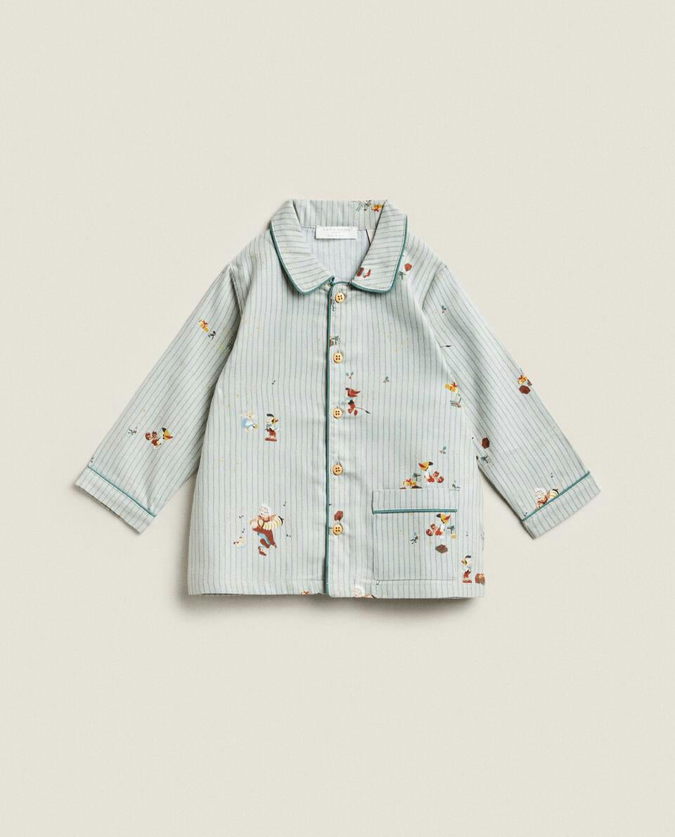 Pigiama natalizio per bambini in flanella con scritta PINOCCHIO Disney 