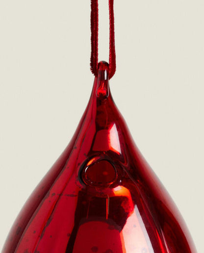 DECORAZIONE NATALIZIO A GOCCE DI VETRO 