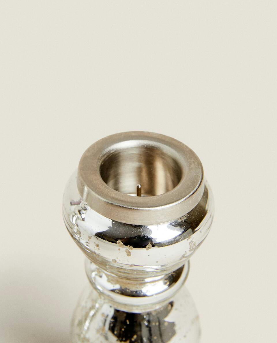 Candelabro de cristal geométrico 