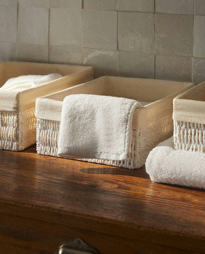 CESTA INTERIOR DE TELA RECTANGULAR 