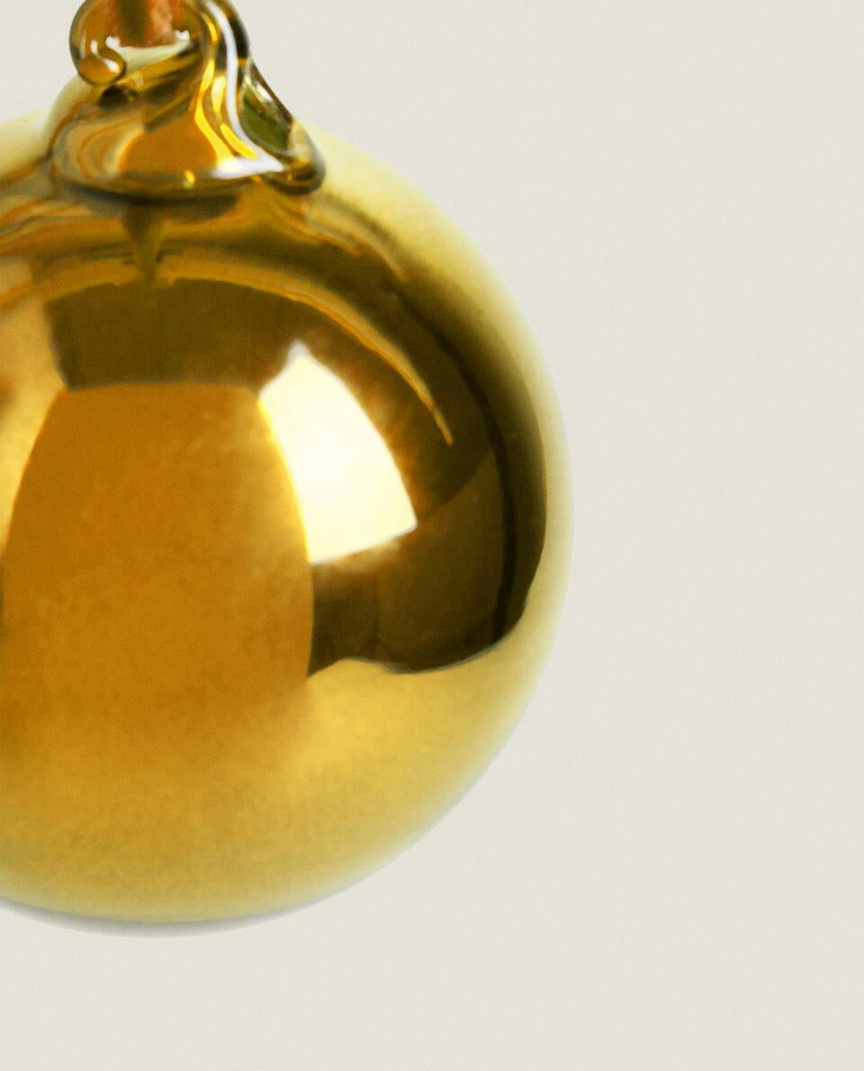 DECORAZIONE A PALLA DI NATALE IN VETRO LUCENTE 