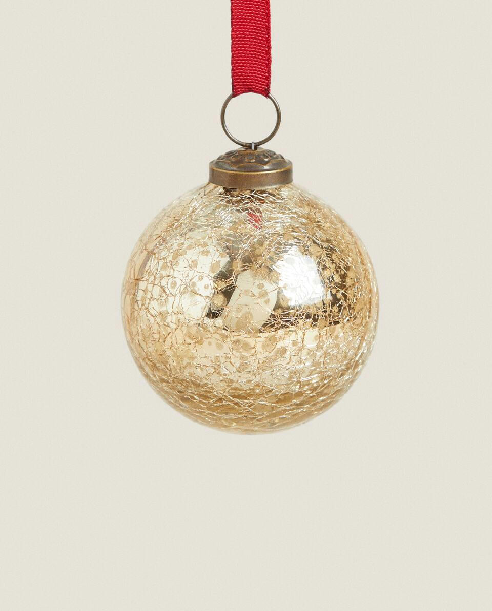 DECORAZIONE NATALIZIA IN VETRO MERCURIZZATO 