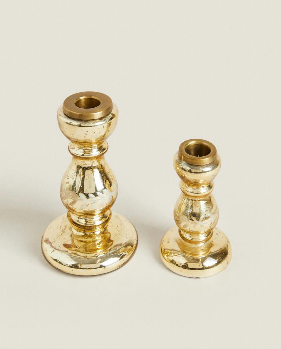 Candelabro de cristal geométrico 