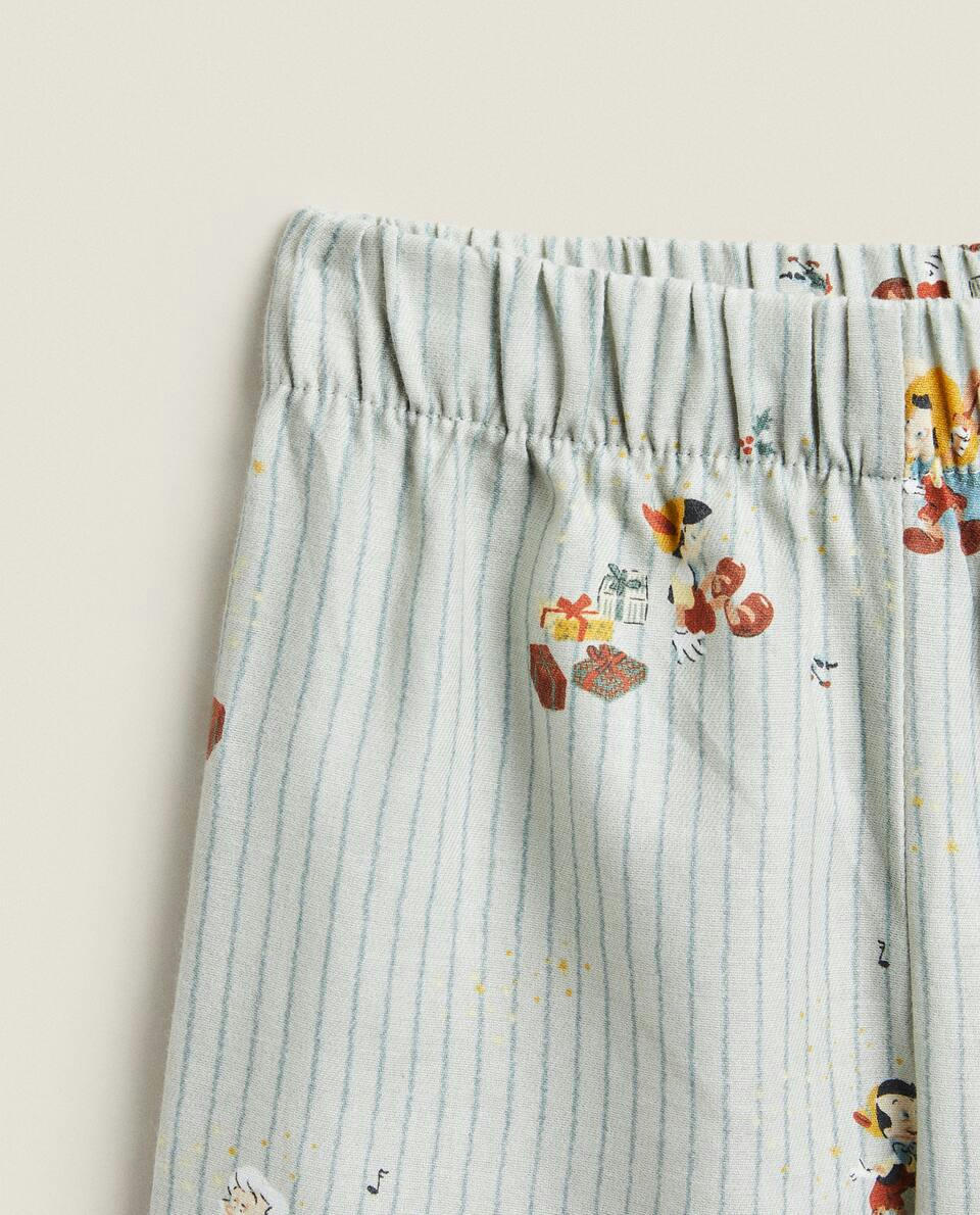 Pigiama natalizio per bambini in flanella con scritta PINOCCHIO Disney 