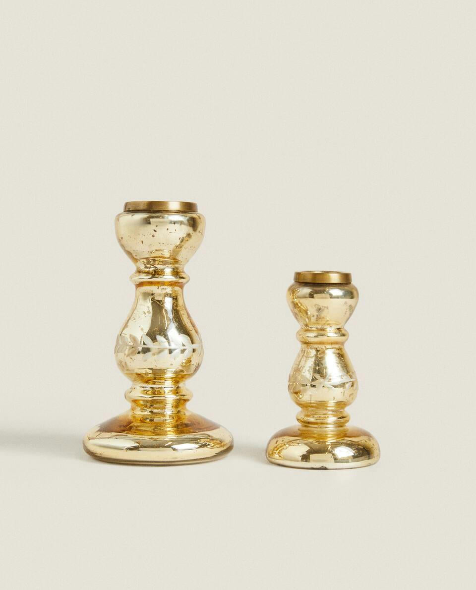 Candelabro de cristal geométrico 