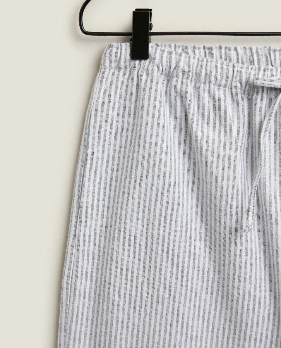 PANTALONI DEL PIGIAMA IN FLANELLA A RIGHE 