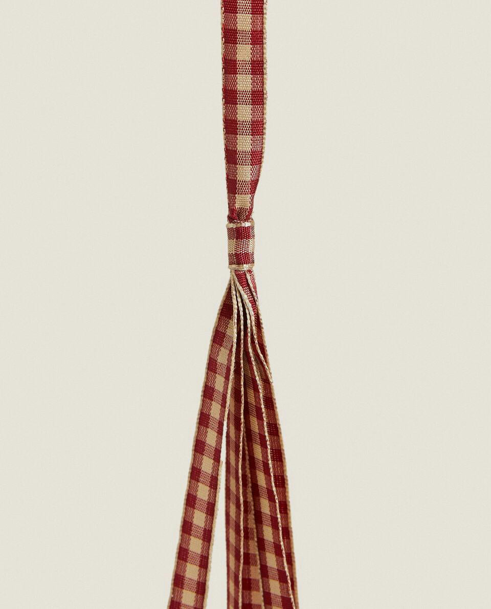 GHIRLANDA DECORATIVA CON CAMPANE IN TARTAN 