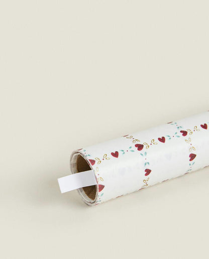 CARTA DA REGALO DI NATALE CON CUORI 