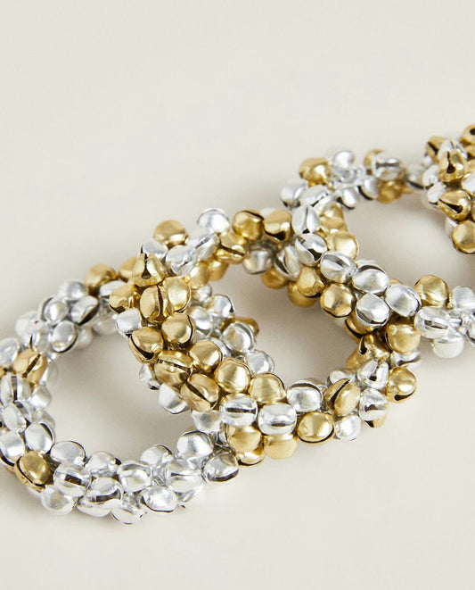 PAQUETE DE SERVILLETAS CON CAMPANA DE TRINEO NAVIDEÑO (PAQUETE DE 4) 