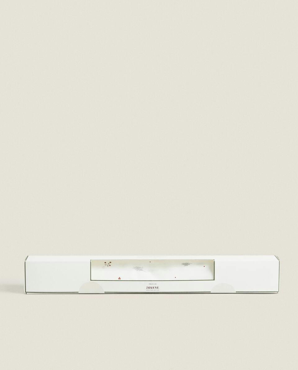 CONFEZIONE DI CARTA DA FORNO AL VISCHIO DI NATALE (CONFEZIONE DA 20) 