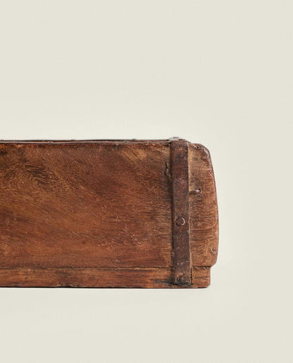 CAJA DE MADERA CON ACABADO ANTIGUO 