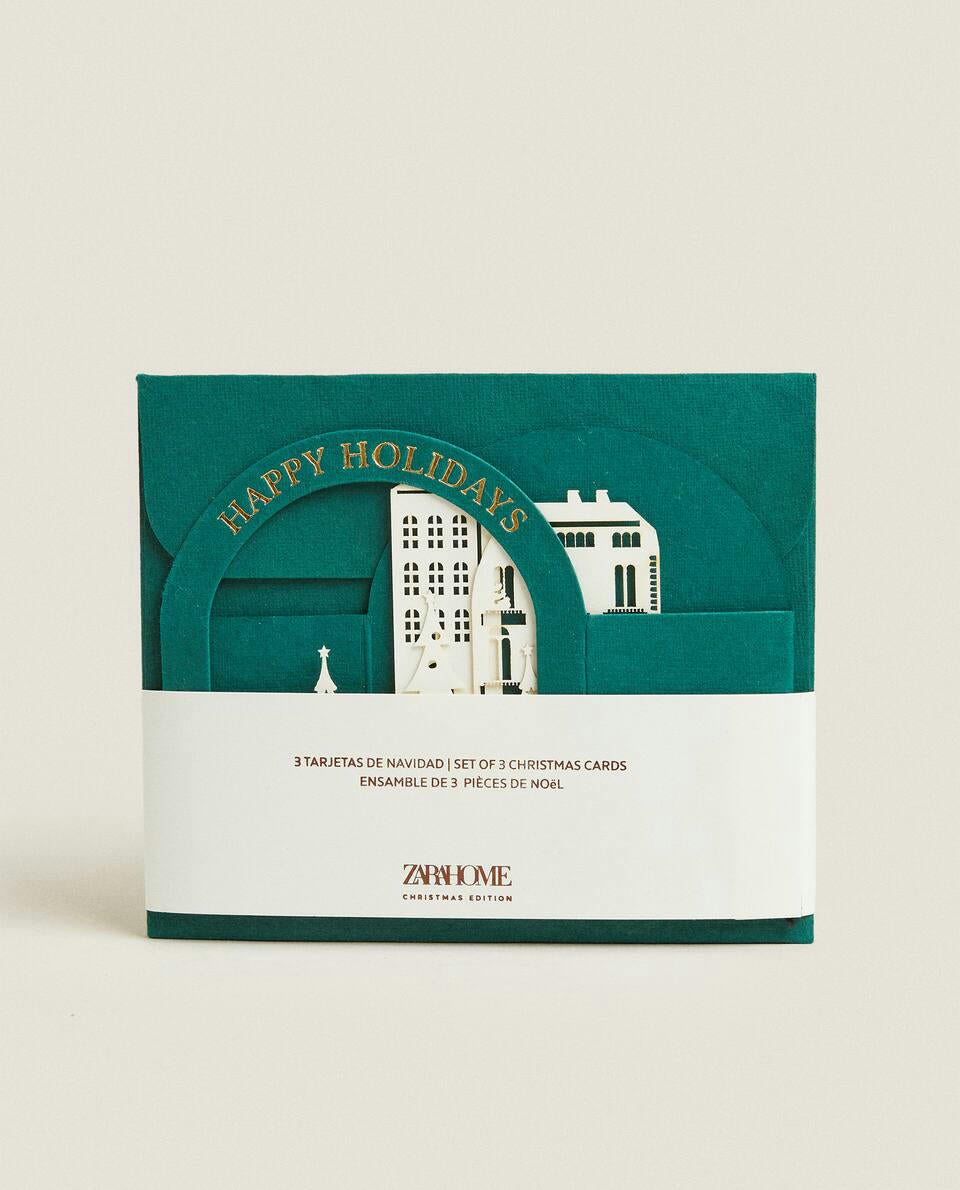 CONFEZIONE DI CARTOLINE DI NATALE (CONFEZIONE DA 3) 