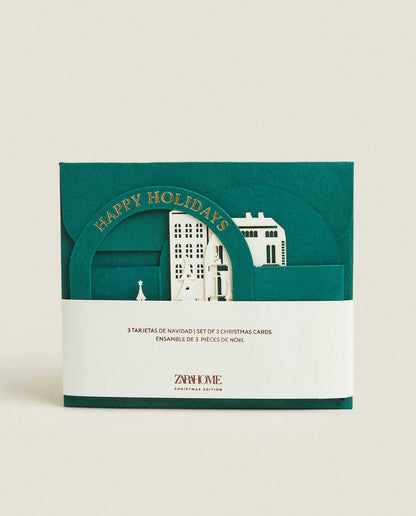 CONFEZIONE DI CARTOLINE DI NATALE (CONFEZIONE DA 3) 