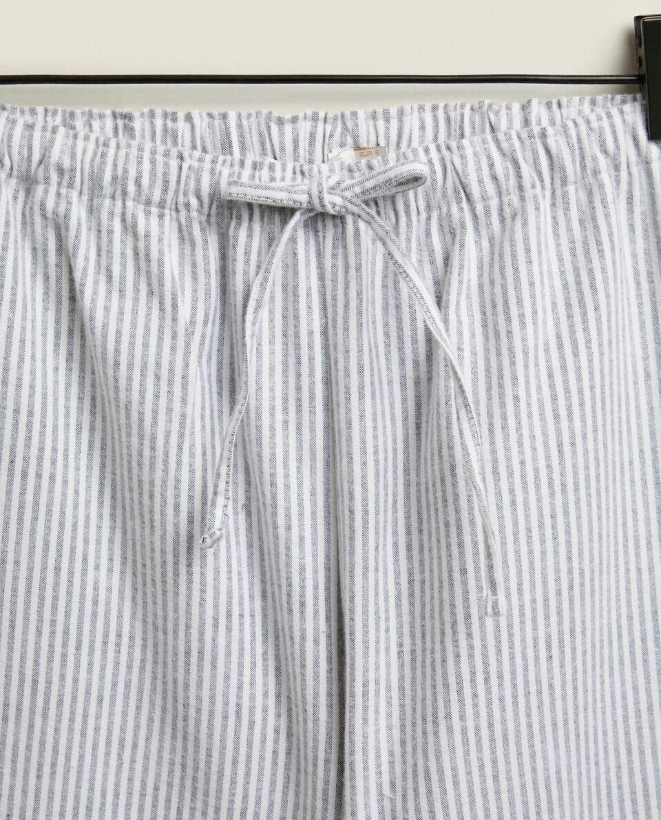 PANTALONI DEL PIGIAMA IN FLANELLA A RIGHE 