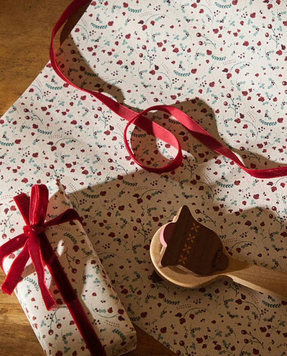 CARTA DA REGALO CON FIORI DI NATALE 