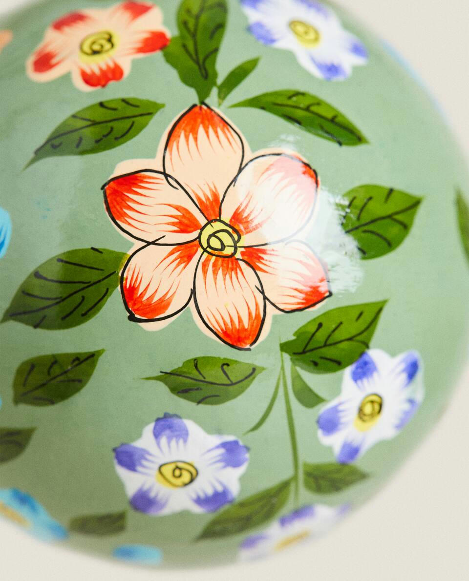 DECORAZIONE A PALLINE DI NATALE IN CARTA DIPINTE 