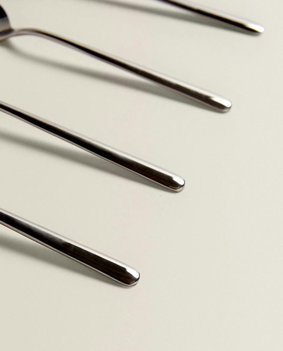 SCATOLA DA 4 CUCCHIAI DA DESSERT IN ACCIAIO LUCIDO 