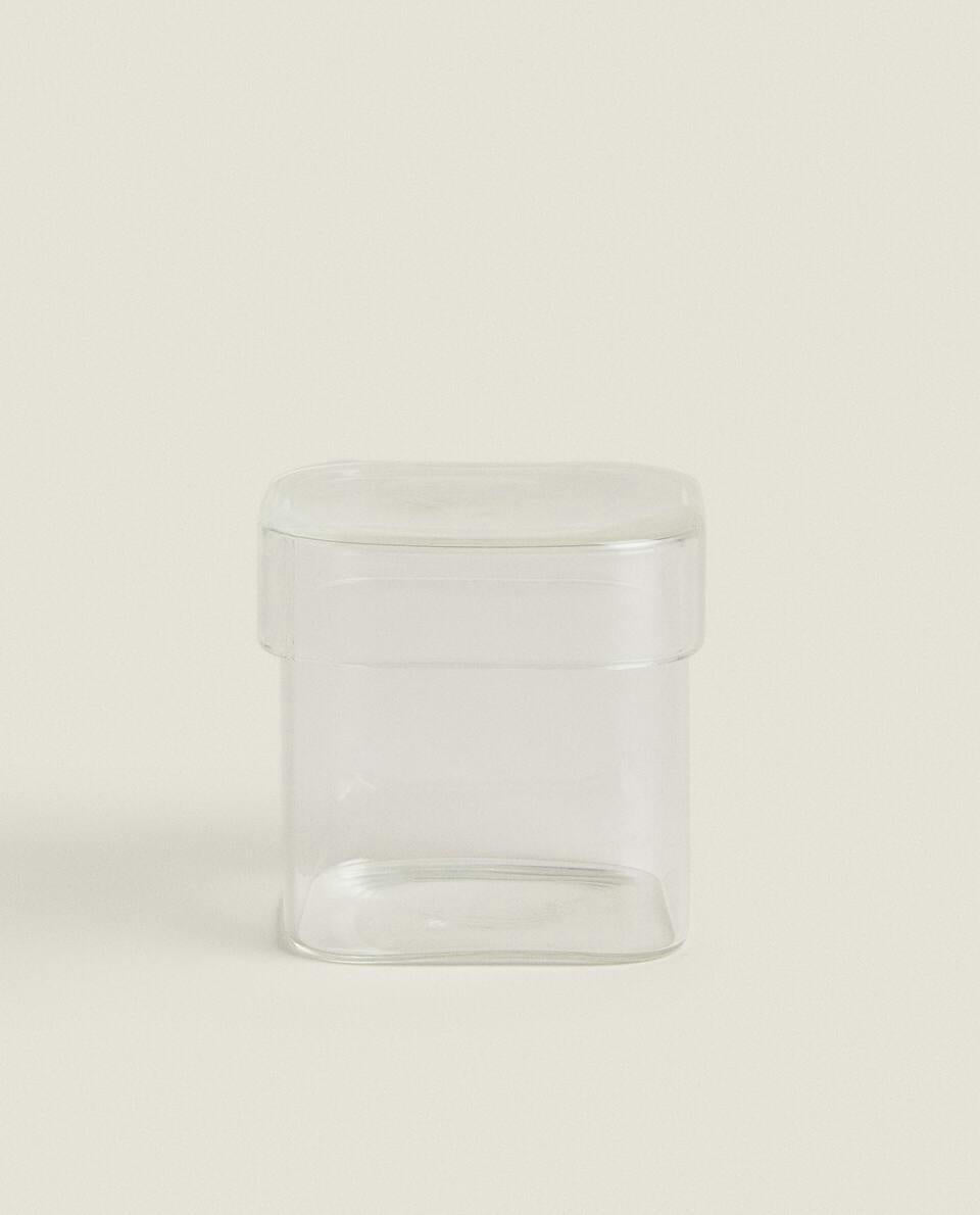 BARATTOLO IN VETRO BOROSILICATO CON COPERCHIO 