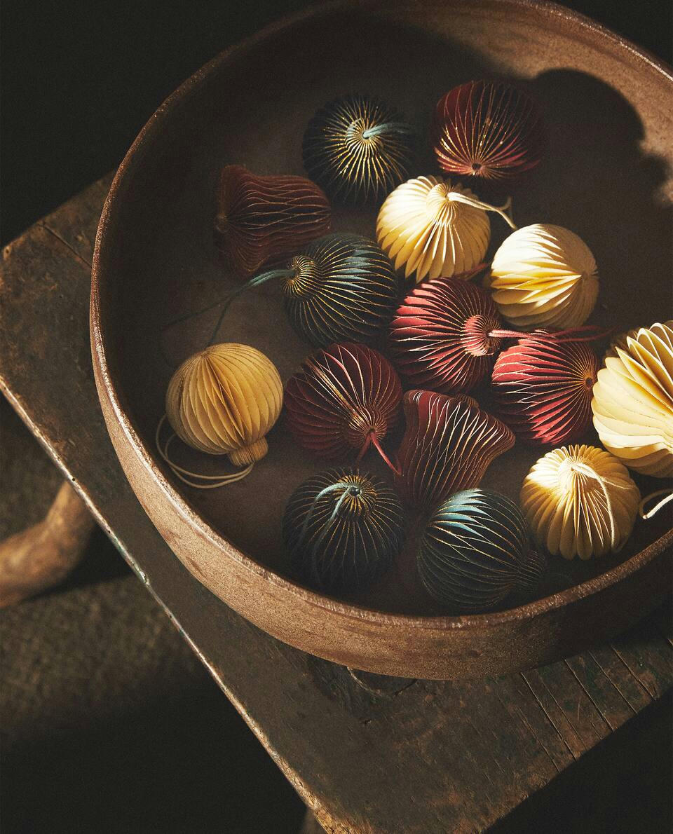 CONFEZIONE DI DECORAZIONI NATALIZIE IN CARTA (CONFEZIONE DA 6) 