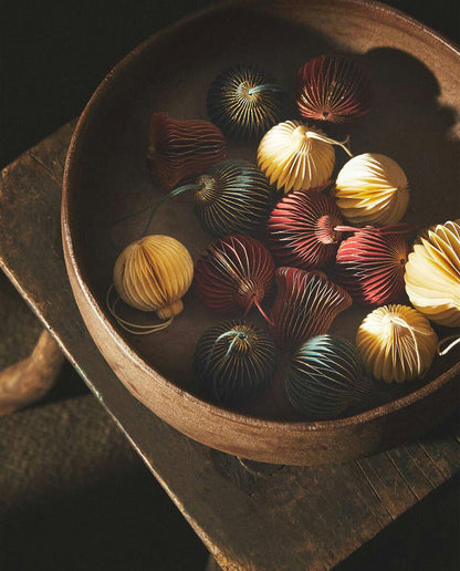 CONFEZIONE DI DECORAZIONI NATALIZIE IN CARTA (CONFEZIONE DA 6) 