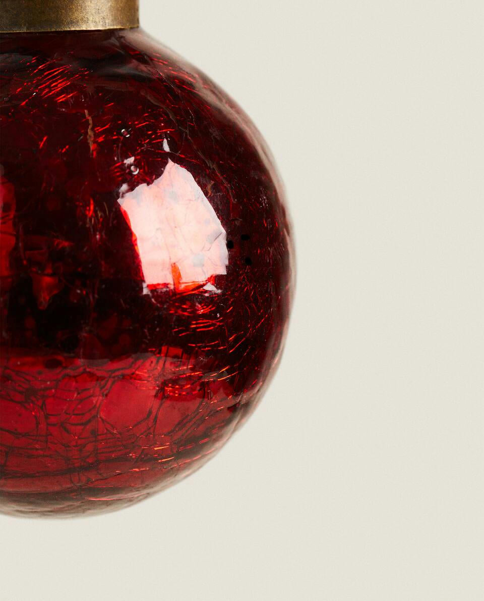 DECORAZIONE A PALLA DI NATALE IN VETRO MERCURIZZATO 