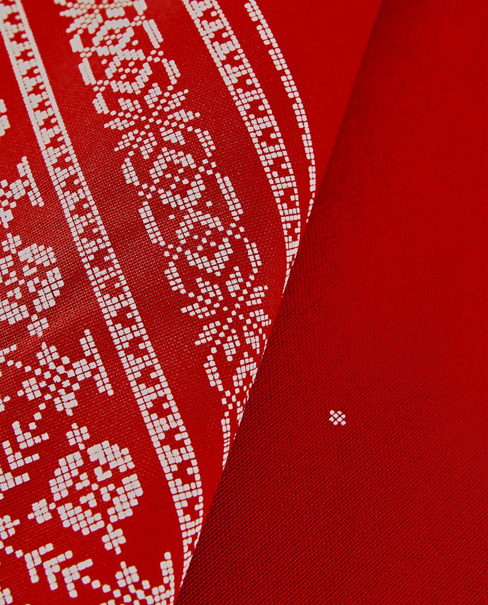 CHRISTMAS COTTON TABLECLOTH WITH BORDER