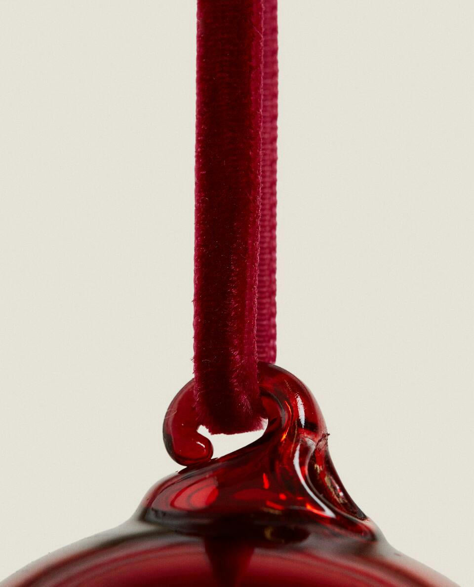 DECORAZIONE A PALLA DI NATALE IN VETRO LUCENTE 