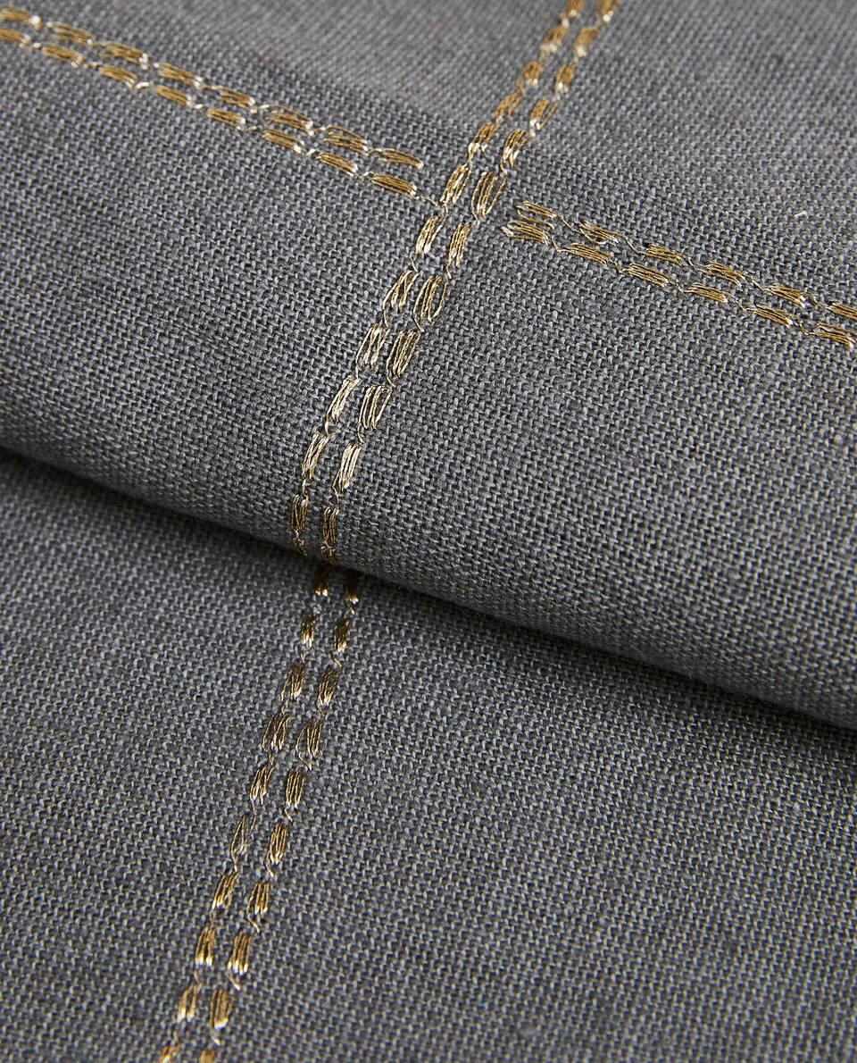 CONFEZIONE DI TOVAGLIOLI DI LINO CON CATENA NATALIZIA (CONFEZIONE DA 2) 