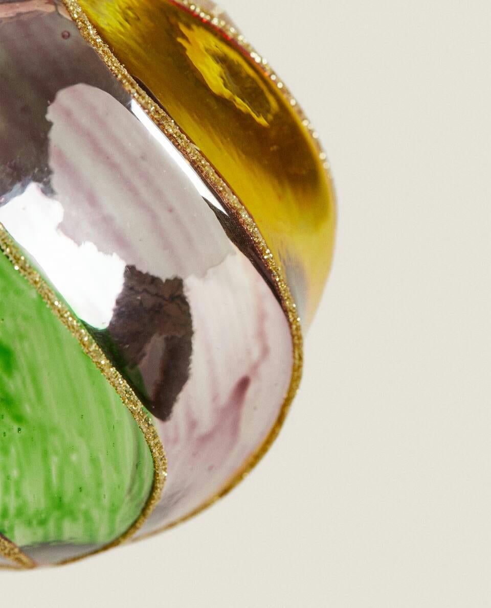 DECORAZIONE A SPIRALE MULTICOLORE PER PALLINE DI NATALE 