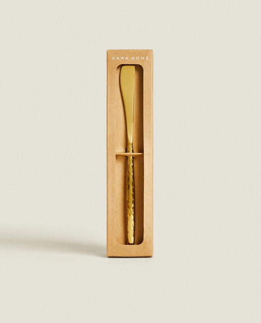 CAJA DE 4 CUCHILLOS CON MANGO MARTILLADO 