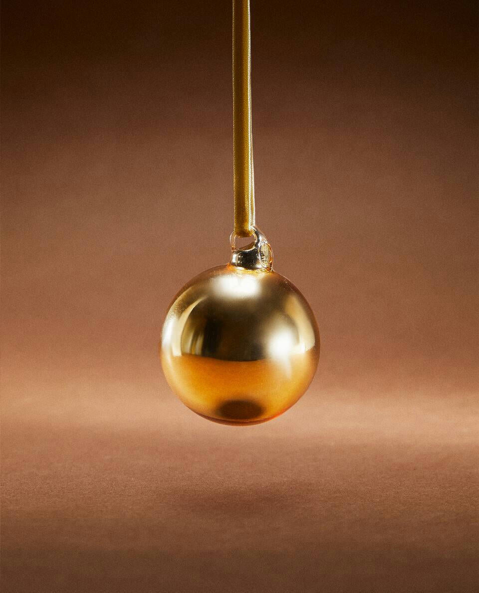 DECORAZIONE A PALLA DI NATALE IN VETRO LUCENTE 