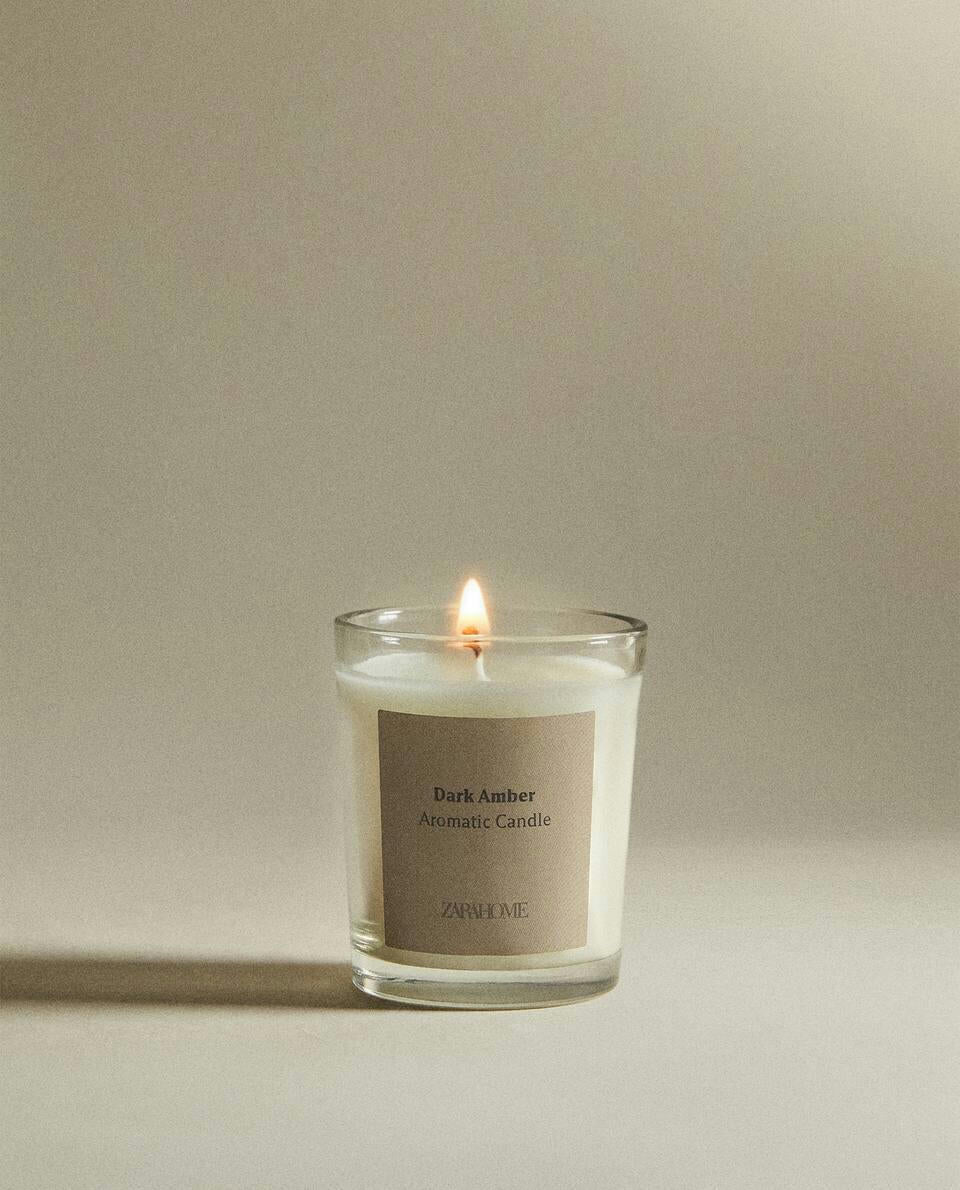 VELAS AROMÁTICAS DE ÁMBAR OSCURO 