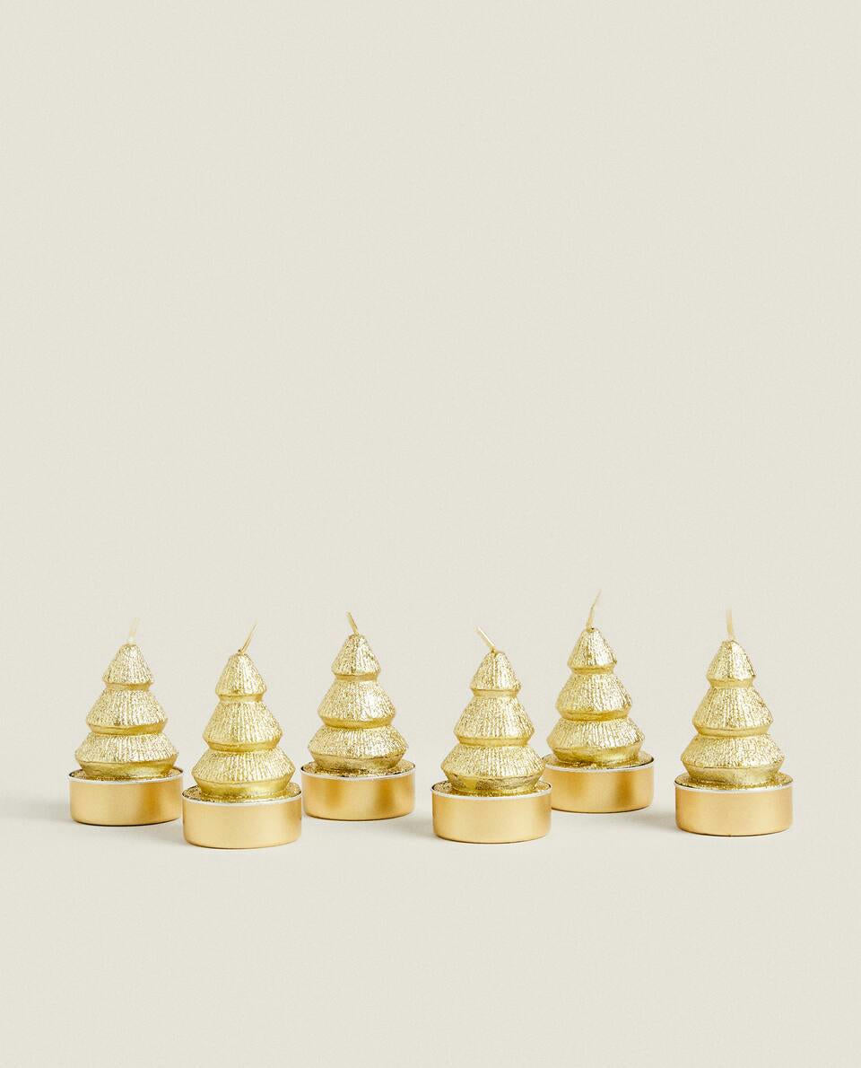 PAQUETE DE VELAS PARA ÁRBOL DE NAVIDAD (PAQUETE DE 6) 