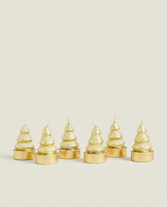 PAQUETE DE VELAS PARA ÁRBOL DE NAVIDAD (PAQUETE DE 6) 