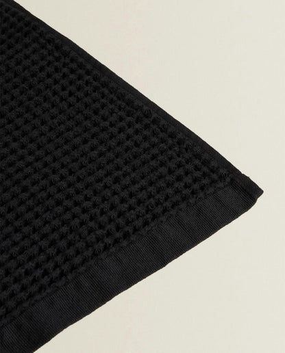 ASCIUGAMANO IN COTONE A MAGLIA A NIDO D'APE 