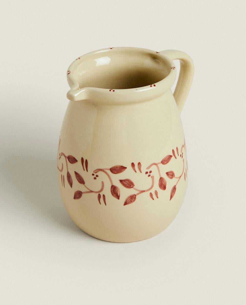 JARRA NAVIDEÑA DE CERÁMICA PINTADA 