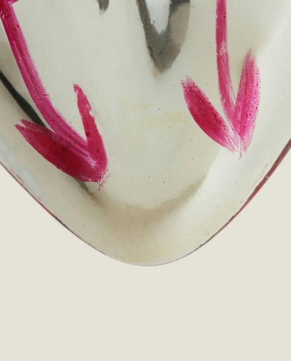 DECORAZIONE NATALIZIO A FORMA DI CUORE DI VETRO 